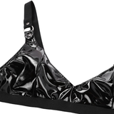 Women's Wet Look Sexy Lingerie / Hot Leather Bikini Set / Bra Top With G-String - EVE's SECRETS