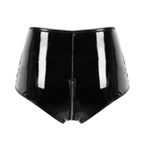 Women's Wetlook Summer Sexy Pole Dance Panties / High-Waisted Front Zip Up Booty Shorts - EVE's SECRETS