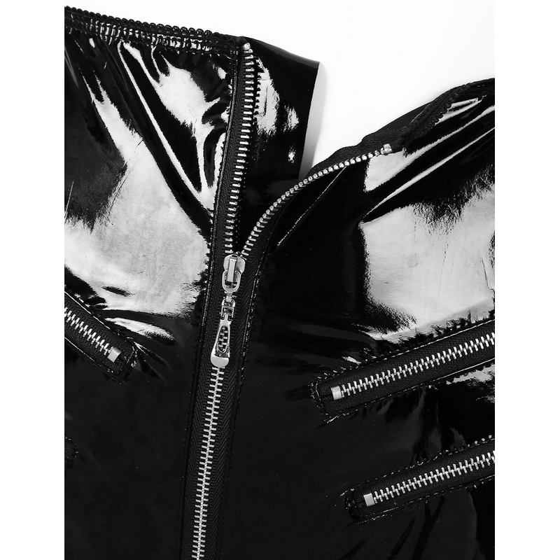 Women's Wetlook Summer Sexy Pole Dance Panties / High-Waisted Front Zip Up Booty Shorts - EVE's SECRETS