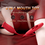 3in1 Patting Licking Vibrating Sex Toy / Clit G-Spot A-Spot Vibrator - EVE's SECRETS