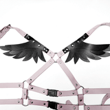 Adjustable Belt Faux Leather Body Harness with Wings
