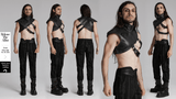 Adjustable Buckle Cyberpunk Shoulder Armor for Bold Style