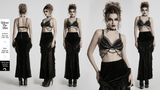 Adjustable Punk Body Harness Dress with Metal Chain Detail