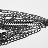 Adjustable Punk Body Harness Dress with Metal Chain Detail