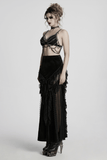 Adjustable Punk Body Harness Dress with Metal Chain Detail
