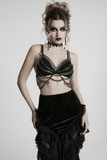Adjustable Punk Body Harness Dress with Metal Chain Detail