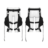 Adjustable Punk Leg Harness with Twin Pocket Bags