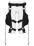 Adjustable Punk Leg Harness with Twin Pocket Bags