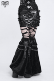 Alternative Buckled Black Vinyl Mini Skirt for Women
