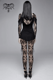 Apricot Mesh Leggings: Lace-Up / Gothic High-Waist Style