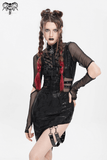 Asymmetrical Dress with Front Zipper and Buckle Details