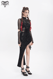 Asymmetrical Dress with Front Zipper and Buckle Details