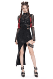 Asymmetrical Dress with Front Zipper and Buckle Details