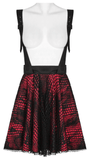 Asymmetrical Gothic Lace Skirt with Print Accents