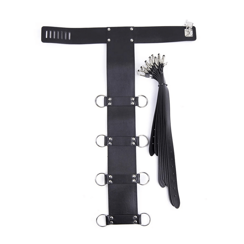 BDSM Adult Sex Toys For Role-Playing Games / PU Leather Unisex Handcuffs With Collar And Buckles - EVE's SECRETS