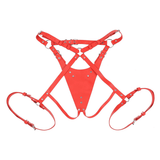BDSM Artificial Leather Garter Belt / Female Chastity Belt / Fetish Bondage Harness - EVE's SECRETS