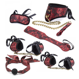 BDSM Bondage Restraint Kit for Sex Games / Handcuffs Ankle Cuffs Collar Spanker Blindfold Gag - EVE's SECRETS