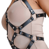 BDSM-Inspired Adjustable Gothic Harness with Garter Straps - EVE's SECRETS