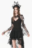 Chic Gothic Lace Bolero with Butterfly Bell Sleeves