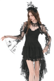 Chic Gothic Lace Bolero with Butterfly Bell Sleeves