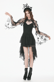 Chic Gothic Lace Bolero with Butterfly Bell Sleeves