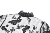 Chic Gothic Lace Bolero with Butterfly Bell Sleeves