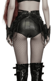 Black Gothic Floral Lace Body Harness with Chain Details