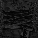 Black Gothic Lace Mesh Dress with Ruffled Sleeves