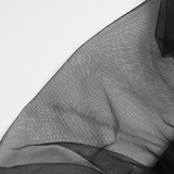 Black Gothic Lace Up Dress with Layered Tulle and Roses