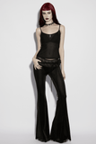 Black Gothic Mesh Cami with Moon Charm Accent Detail
