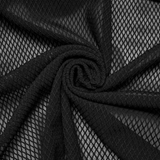 Black Gothic Net Maxi Skirt with Side Split Detail