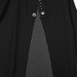 Black Gothic Net Maxi Skirt with Side Split Detail