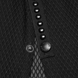 Black Gothic Net Maxi Skirt with Side Split Detail