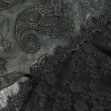 Black Gothic Off Shoulder Lace Top with Bell Sleeves