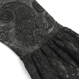 Black Gothic Off Shoulder Lace Top with Bell Sleeves