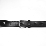 Black Gothic PU Leather Leg Harness with Skull Studs