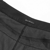 Black Gothic Tiered Skort with Star Buckle Trim