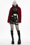 Black Gothic Torn Crop Top with Detachable Chains