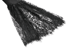 Black Lace Dress with Bell Sleeves and Corset Back Detail