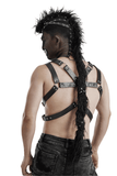 Black Mesh Hood with Mohawk Ponytail for an Edgy Look