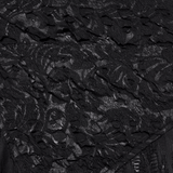 Black Mesh Punk T-shirt with Tattered Shoulder Lacing