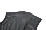 Black Punk Faux Leather Crop Top with Studs and Front Zip