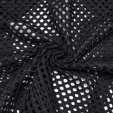 Black Punk Fishnet Waistcoat with Studded Edge Details