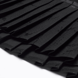 Black Punk Pleated Mini Skirt with O-Ring Trims