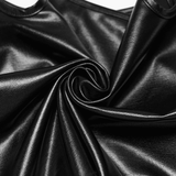 Black Rubber Punk Techwear Cropped Top for Women