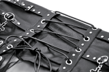 Black Sheer Maxi Skirt with Bold Metal Stud Accents
