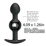 Black Silicone Anal Plug With Metal Ball Inside / Unisex Anus Masturbator / Anal Sex Toys - EVE's SECRETS