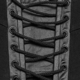 Black Strap Corset Top with Lace Up Back Accent