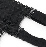 Black Swimsuit: Brocade Detail, Women's Lace-Up Bikini