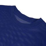 Blaues O-Ausschnitt-Mesh-T-Shirt für Herren / Punk-Kurzarm-Transparent-T-Shirt / Alternative Mode